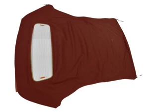 Fits: Ford Mustang 05-14 Soft Top & Defroster window HAARTZ BURGUNDY Canvas - Picture 1 of 7