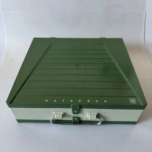 Vtg Paterson 101 Double Sided 200x Photo Slide 35mm/5x5cm Storage Case Box Green - Picture 1 of 17