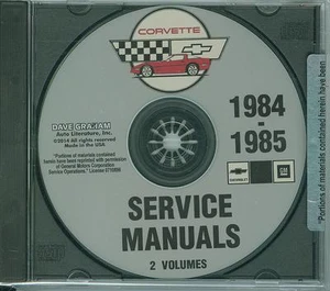1984 1985  CORVETTE SHOP MANUAL  ON CD - Picture 1 of 1