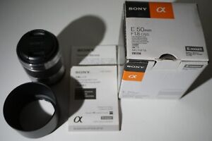 Sony E 50mm f/1.8 OSS Lens SEL50F18 Mirrorless Silver