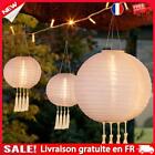 4x Solar Lantern Tassel Chinese Hanging Lamp Party Garden Decor (Champagne)