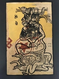 Vintage- Ravi Zupa Hand Painted Original # 34 On Wood Signed 1/1 - Picture 1 of 6
