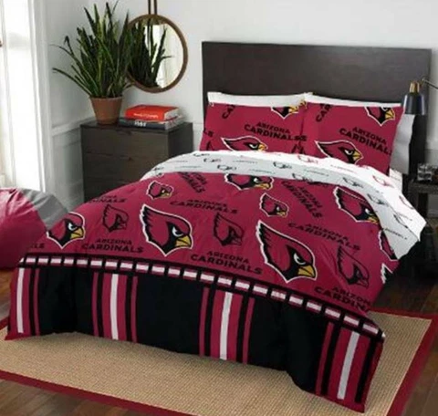 Arizona Cardinals NFL Rotary Queen Bed in a Bag Set-AB08R79KZ4V7 Cover