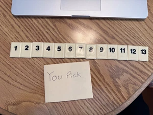 Rummikub Replacement Tiles You Pick Black 1-13 - Picture 1 of 1