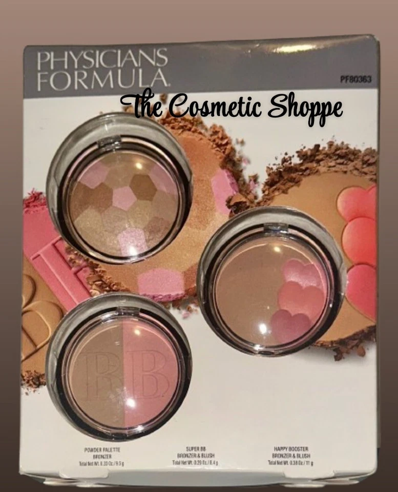 Physicians Formula 3 Piece Light Bronzer & Blush Gift Set Super BB Happy Booster - Image 1 of 4