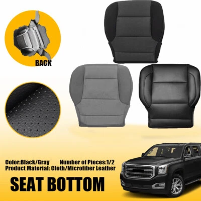 Cubierta de asiento inferior de tela gris para conductor pasajero para Chevrolet Suburban 2015-2019 Foto 1 de 4