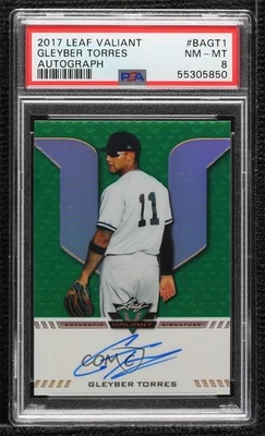Leaf Valiant Draft Green 2017/99 Gleyber Torres #BA-GT1 PSA 8 automático Foto 1 de 2