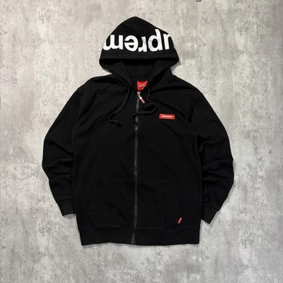 De colección Supreme Negro Cremallera con Logo en Capucha Para Hombre’s XL Se Ajusta a Más Pequeño Foto 1 de 4