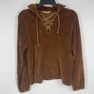 Винтажная коричневая бархатная велюровая коричневая рубашка 50-х Rob Roy Trophy с длинным рукавом цвет коттедж - Изображение 1 из 4