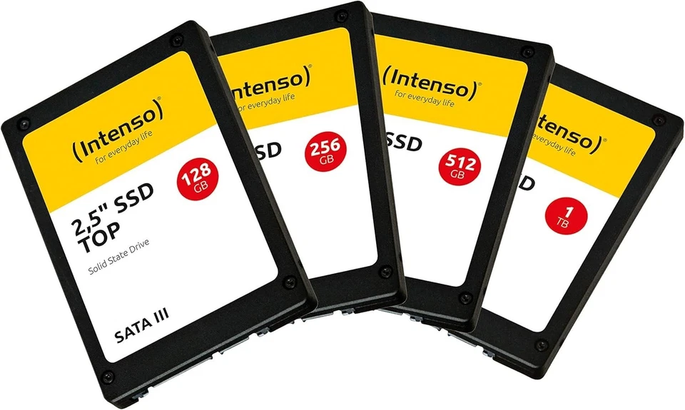 Intenso SSD interne Festplatte TOP 128 256 512 GB, 1TB 2TB, SATA III 6 Gbps 2,5" - Bild 1 von 1