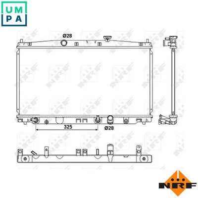 RADIATOR ENGINE COOLING 53094 FOR LDA3 1.3L 4cyl - Image 1 of 4