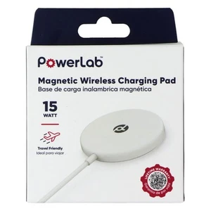 PowerLab (15W) QI Magnétique Pad de Charge sans Fil - Blanc - Photo 1 sur 2