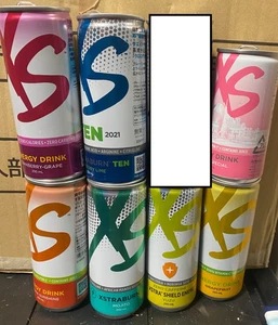 AMWAY JAPAN XS energy drink cans x7 EMPTY open Mojito TOKYO SPECIAL Xstra Burn - Picture 1 of 6