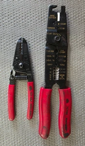 Wire Stripper Pliers IGNITION Crimper Cutter Spark Plug Red Set of 2 - Picture 1 of 2