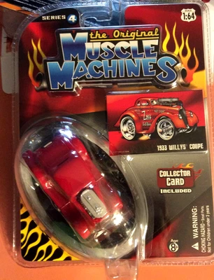 Muscle Machines 1933 Willys Coupe Red Zoe's Auto Wrecking Diecast 1:64 Scale - Image 1 of 3