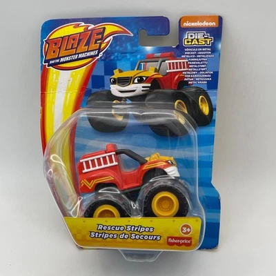 Blaze and the Monster Machines Rescue Stripes Diecast Truck Combi P&P #2 - Image 1 of 2