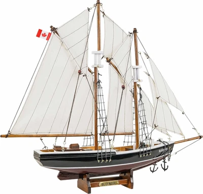 SAILINGSTORY Velero de Madera Modelo Barco Azul Escala 1/110 Réplica Goleta Sa Foto 1 de 4