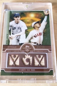 2010 Topps Sterling Mel Ott HOF New York Giants *3 Piece Bat Relic Card #/10 *NM - Picture 1 of 3