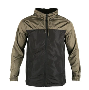 Men Hooded Water Resistant Lightweight Windbreaker Zipper Outdoor Sports Jacket - Picture 1 of 5