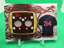 2022 LEAF IN THE GAME USED DAVID ORTIZ RING LEADERS GAME WORN JERSEY CARD /50