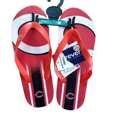 Chanclas unisex Cincinnati Reds talla pequeña sandalias nuevas coleccionables para siempre Foto 1 de 4