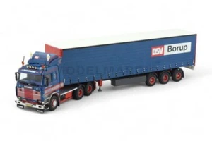 TEKNO 84631 Knud Nielsen Scania 143 6x4 Curtain Tarpaulin Semitrailer 1/50 - Imagen 1 de 4