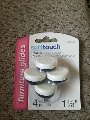 Deslizadores para muebles 4 piezas para clavos Softtouch 1 1/8" reduce el ruido cera duradera Foto 1 de 3