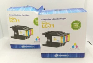 Brother LC 71 Ink Cartridges Cyan Magenta Yellow High Yield - Picture 1 of 4