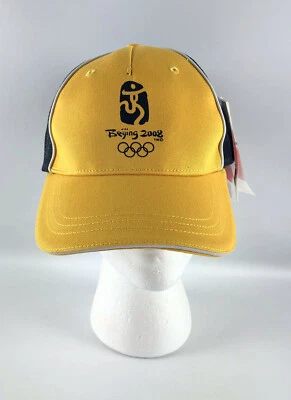 Beijing 2008 Olympics Adjustable Baseball Hat Yellow Black - Image 1 of 4