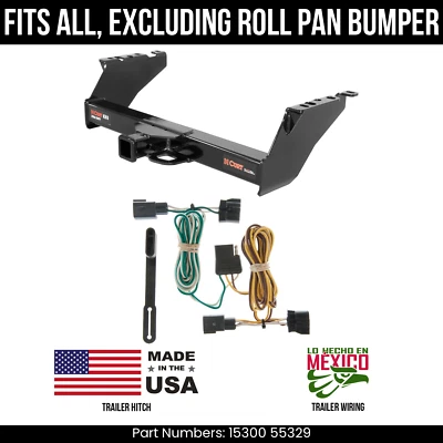 Сцепное устройство для прицепа 95-02 Dodge Ram 3500 с 4-контактной проводкой отличное от роликового поддона bmpr Curt - Изображение 1 из 3