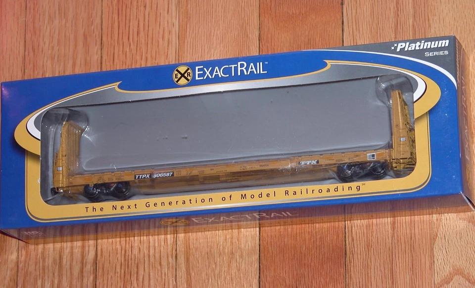 HO EXACTRAIL EP-81152-10 TRENTON WORKS 67'-11 BULKHEAD FLATCAR TTX TTPX # 806587 - Image 1 of 1