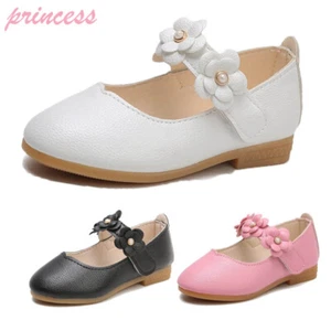 Flower Girls Wedding Princess Party Pumps Shoes Toddlers Baby School Shoes New - Picture 1 of 15