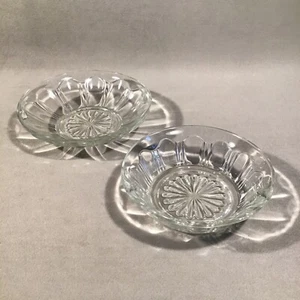 PV07219 Vintage Hocking Glass COLONIAL CLEAR Fruit & Cereal Bowl - 2pcs - Picture 1 of 7