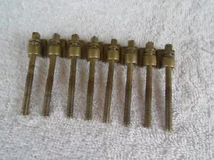 (8) VINTAGE SLINGERLAND RADIO KING LEEDY COLLAR HOOKS TENSION RODS TOM SNARE-VG! - Picture 1 of 7