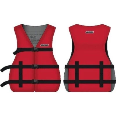 NEW Seachoice General Purpose Life Vest, Adult L, Red, Fits Chest 30-52in. 85453 - Image 1 of 4