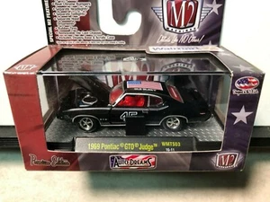 1/64 M2 AUTO DREAMS OLD GLORY 1969 PONTIAC GTO #45 INTERIOR NEGRO Y ROJO - Imagen 1 de 2