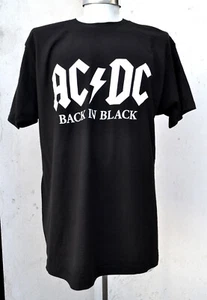 Maglietta AC/DC Back In Black Rock or Bust American Tour 2016 ACDC - Foto 1 di 5
