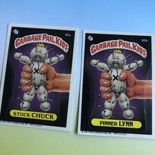 Stuck Chuck Pinned Lynn Garbage Pail Kids GPK Series 3 #85a & b1986 Vintage 