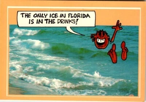 Postal continental cromada ¡El único hielo en Florida está en las bebidas! Cómic - Imagen 1 de 2