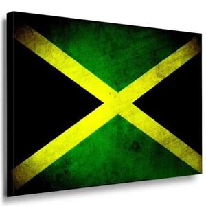 Fahne Flagge Jamaika Leinwandbild AK Art Bilder Mehrfarbig Wandbild Kunstdruck - Bild 1 von 5