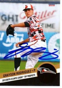 Grayson Rodriguez 2019 Delmarva South Atlantic League Top Prospects Signed Card - Picture 1 of 1