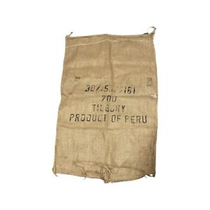 Vintage Large 30/15372181 700 Tilbury Product Of Peru Jute Cloth Bag Burlap Sack