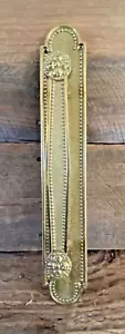 Vtg Gold Brass Door Handle Pull Hardware 11 1/2” X 1 7/8” Reclaimed 1 of 5 - Picture 1 of 10