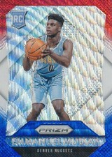 2015-16 Panini Prizm RED WHITE BLUE #316 EMMANUEL MUDIAY - Rookie Denver Nuggets