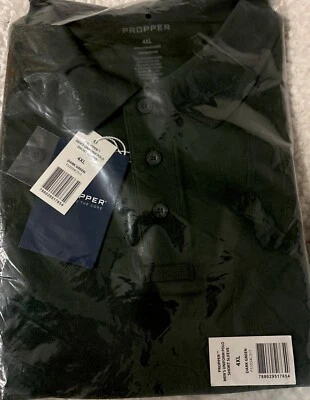 New Propper 4XL Dark Green Short Sleeve Polo Uniform Shirt — 第 1/4 张图片
