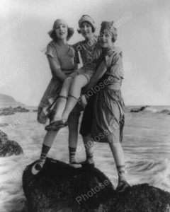 Mack Sennetts Girls Frolic At  Beach 8x10 Reprint Of Old Photo - Picture 1 of 1