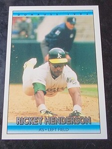 1992 Donruss Baseball #193 Rickey Henderson *BUY 2 GET 1 FREE*