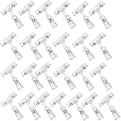 Plastic Merchandise Clip Rotatable Price Display Holders Clip Pack of 48 Clear - Image 1 of 4