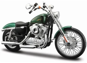 Maisto Originale Harley Davidson Custom 2013 XL 1200V Settantadue 1:12 Verde - Foto 1 di 11
