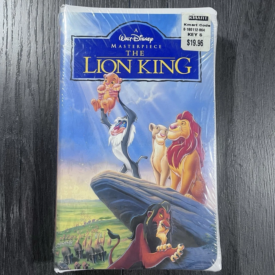 The Lion King Masterpiece 1994 VHS 2977 VHS 1-55890-897-8 Sealed Kmart Origin - Image 1 of 4